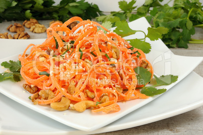 Carrot ribbon salad