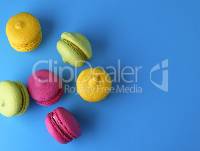 multicolored round baked cakes of almond flour macarons