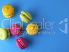 multicolored round baked cakes of almond flour macarons