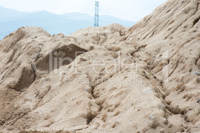Close up sand mines