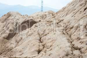 Close up sand mines