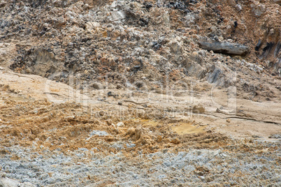 Sand quarry close up