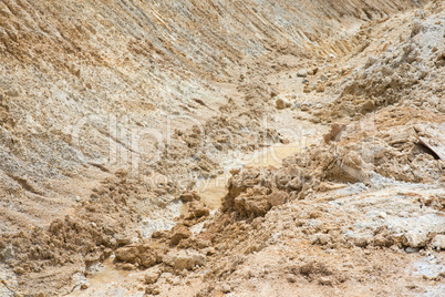 Sand mines close up