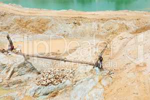 Sand mining activity