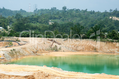 Tailing ponds at Malaysia