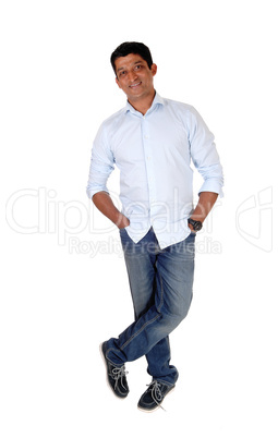 Relaxed East Indian man standing