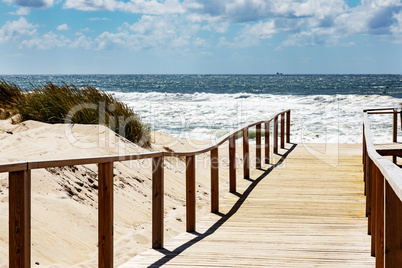 Wooden pier to the sea