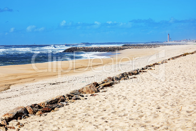 Dune beach at Costa Nova in Portugal