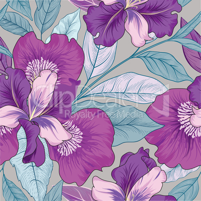 Floral seamless pattern. Flower background. Garden texture