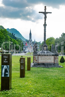Place of pilgrimage Lourdes in southern France