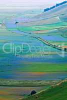 Plain of Castelluccio seen from above