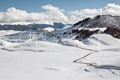 Castelluccio of Norcia in winter