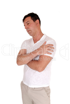 Man standing relaxed and daydreaming