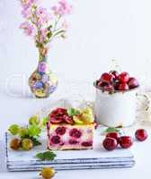 cheesecake with cherry berries