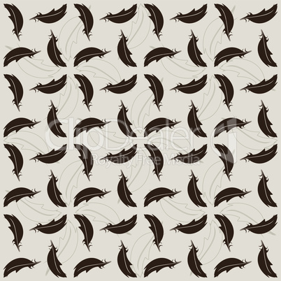 Background with brown and gray feathers