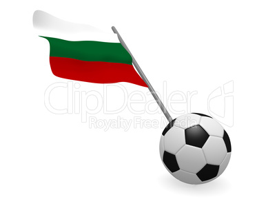 Soccer ball with the flag of Bulgaria
