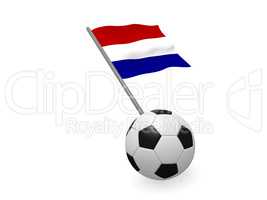 Soccer ball with the flag of Netherlands
