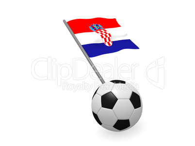 Soccer ball with the flag of Croatia