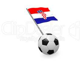 Soccer ball with the flag of Croatia