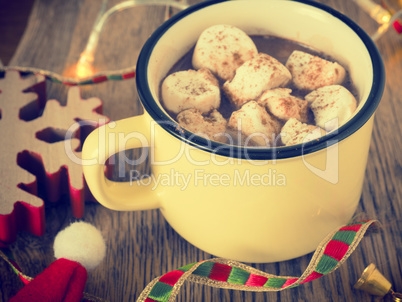 Hot chocolated with marshmallows