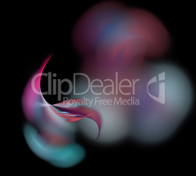 image of one Digital Fractal on Black Color image of one Digital Fractal on Black Color