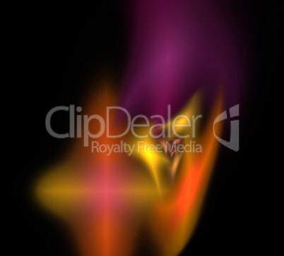 image of one Digital Fractal on Black Color