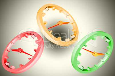 Clock as 3 D symbol