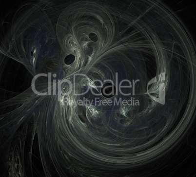 image of one Digital Fractal on Black Color