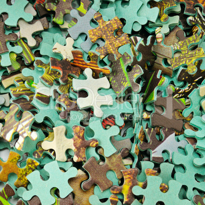 Jigsaw puzzle color background.