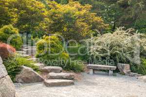Beautiful Garden Setting With Stepping Stones