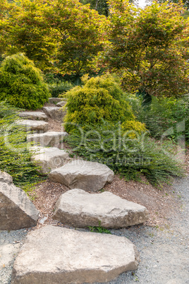 Beautiful Garden Setting With Stepping Stones