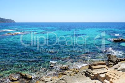 The beach and turquoise  water on Mallorca island, Spain