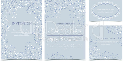 Vector Floral invitations