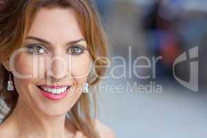 Outdoor Portrait of A Beautiful Young Woman In Her Thirties