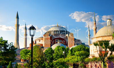 Hagia Sophia at sunny day