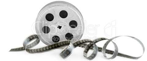 Film strip isolated on white background. Wide photo.