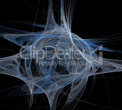 image of one Digital Fractal on Black Color