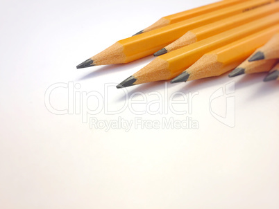Group of yellow pencils