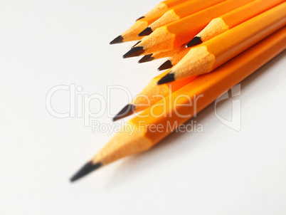 Group of yellow pencils