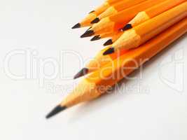 Group of yellow pencils