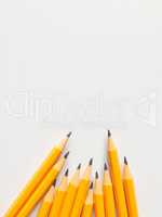 Group of yellow pencils