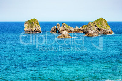 Rock formation in the sea