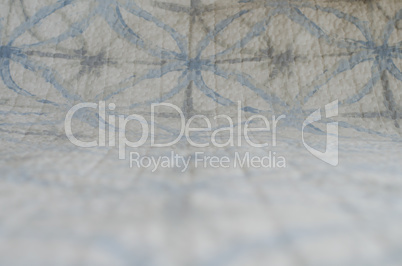 Blue and white blanket cover background. soft selective focus