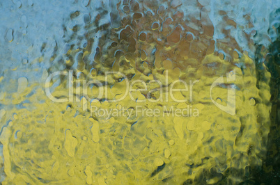 Ice covered window glass background texture
