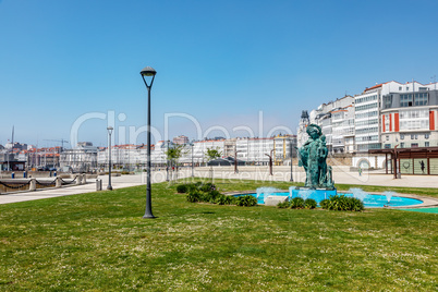 View from the port on la coruña