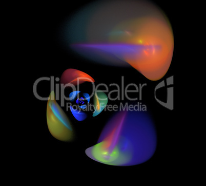 image of one Digital Fractal on Black Color image of one Digital Fractal on Black Color