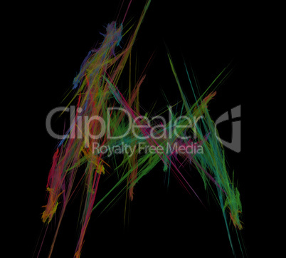 image of one Digital Fractal on Black Color image of one Digital Fractal on Black Color