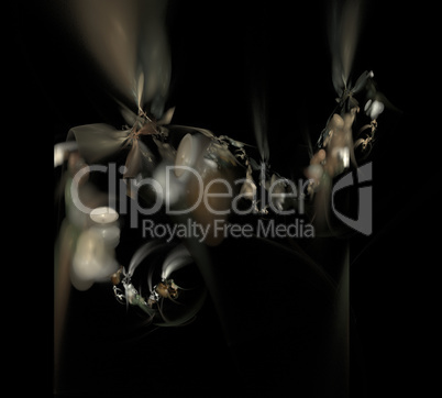 image of one Digital Fractal on Black Color