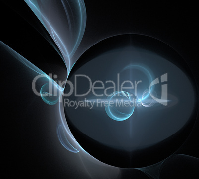 image of one Digital Fractal on Black Color