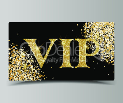 Golden VIP party premium card